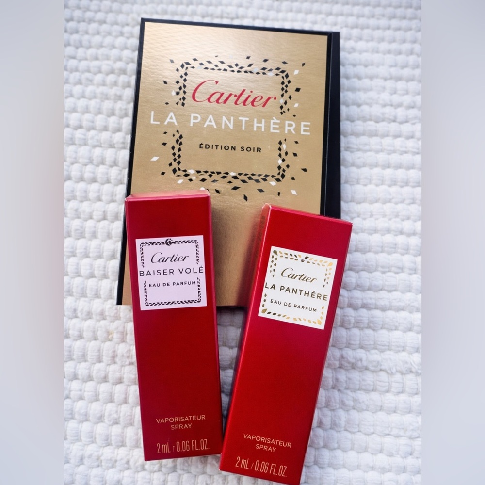 Cartier Baiser Volé & La Panthère EDP Travel Spray Sample Trio 2 ml